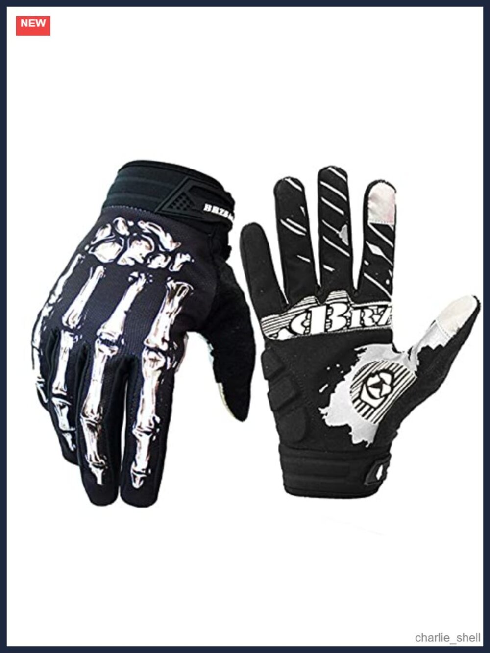 Skeleton Cycling Gloves MTB Touch Screen Gel Pad Non-Slip